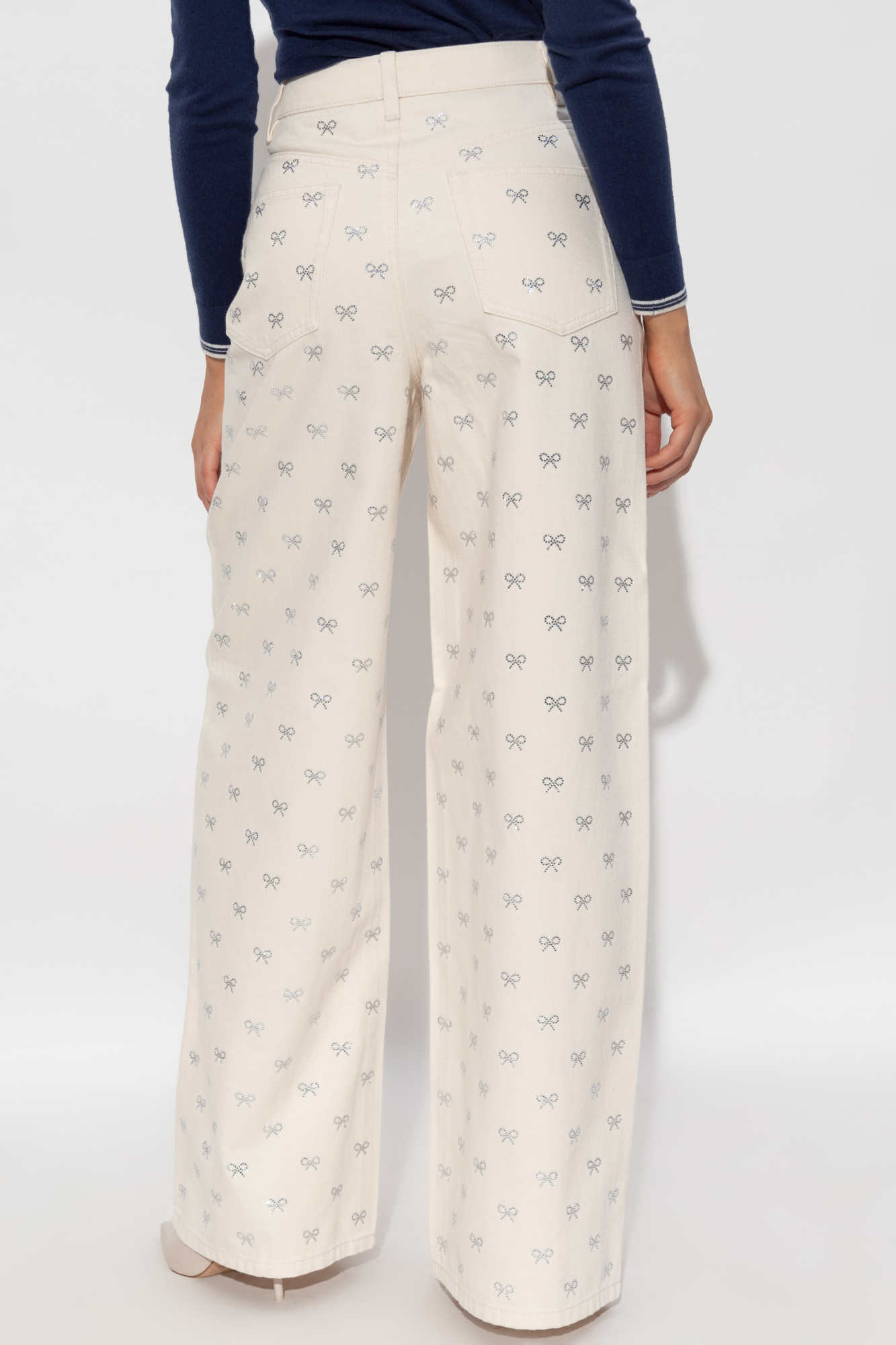Self-Portrait Jeans with Shimmering Appliqués | Women's